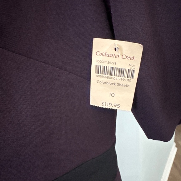 Coldwater Creek Purple Colorblock Dress Size 10 NWT - Picture 4 of 7